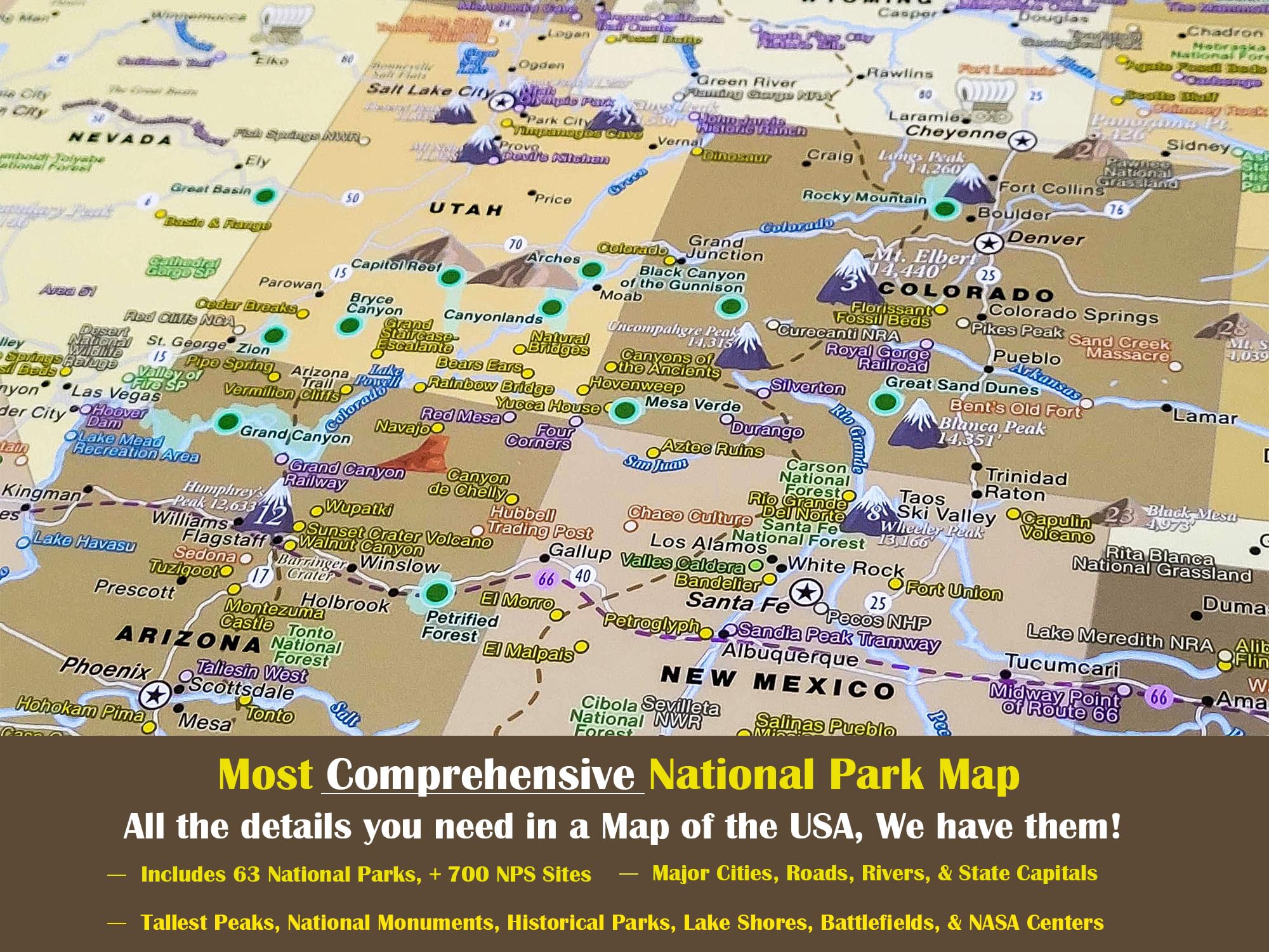 Pôster do mapa de parques nacionais da GEOJANGO e pôster de
